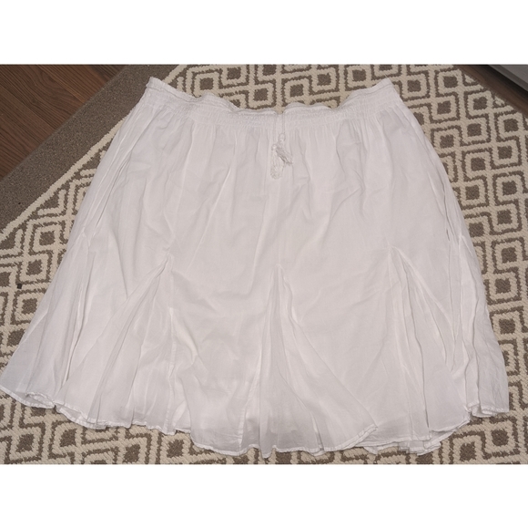 White Mid-length Skirt
